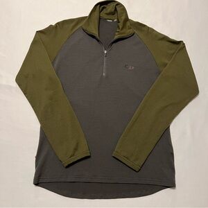 Icebreaker Womens BodyFit 260 Tech 100% Merino Wool Quarter Zip Top Shirt Large